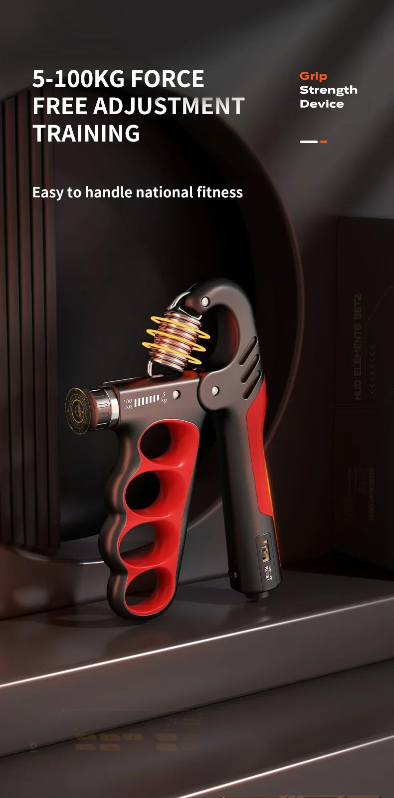 Adjustable Grip Strength and Wrist Expander (5–100 kg)