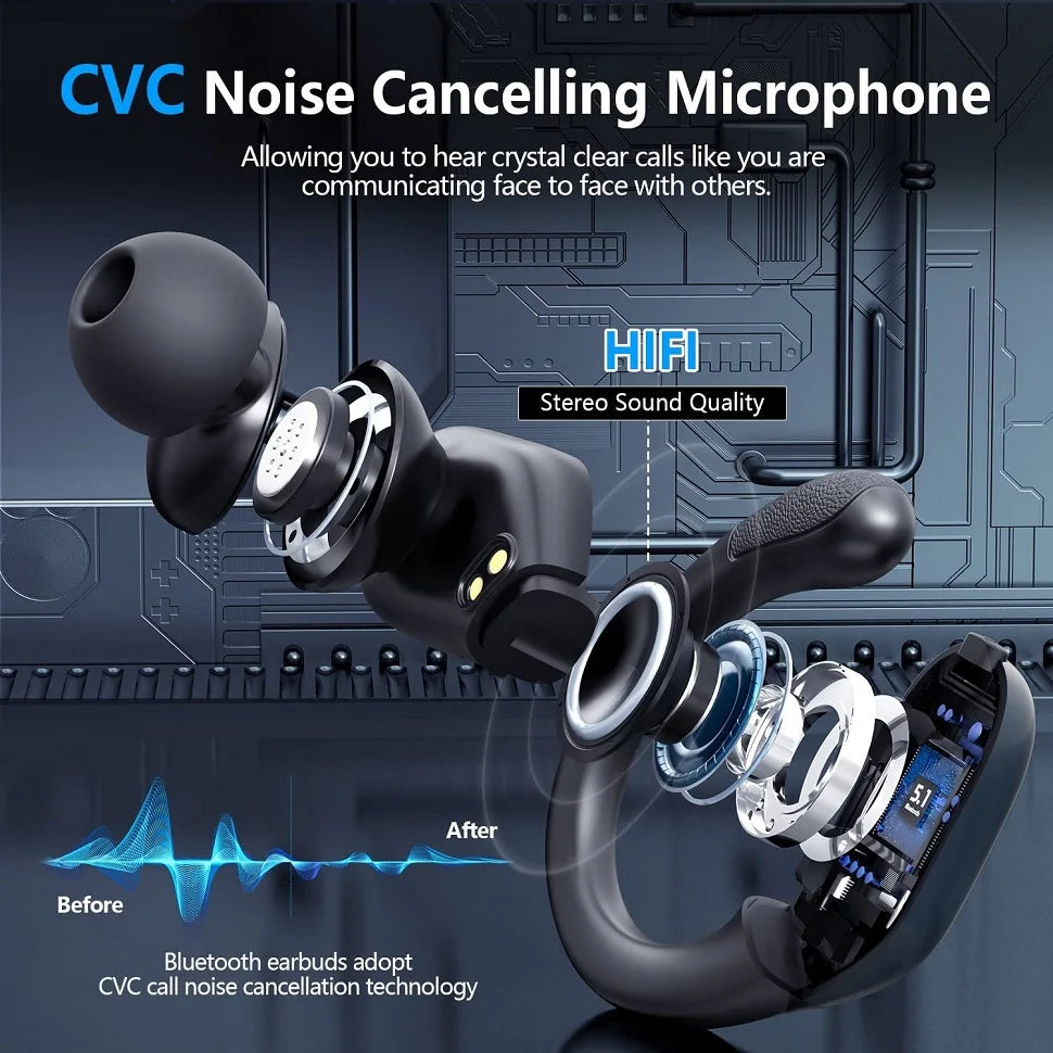 Bluetooth 5.3 True Wireless Earphones with Earhooks
